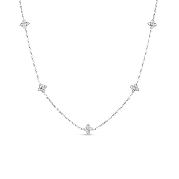 Love By The Inch 5 Station Flower Necklace - 1